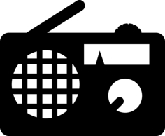 Radio Transmitter With Antenna Svg Line Art, Free Vectors File